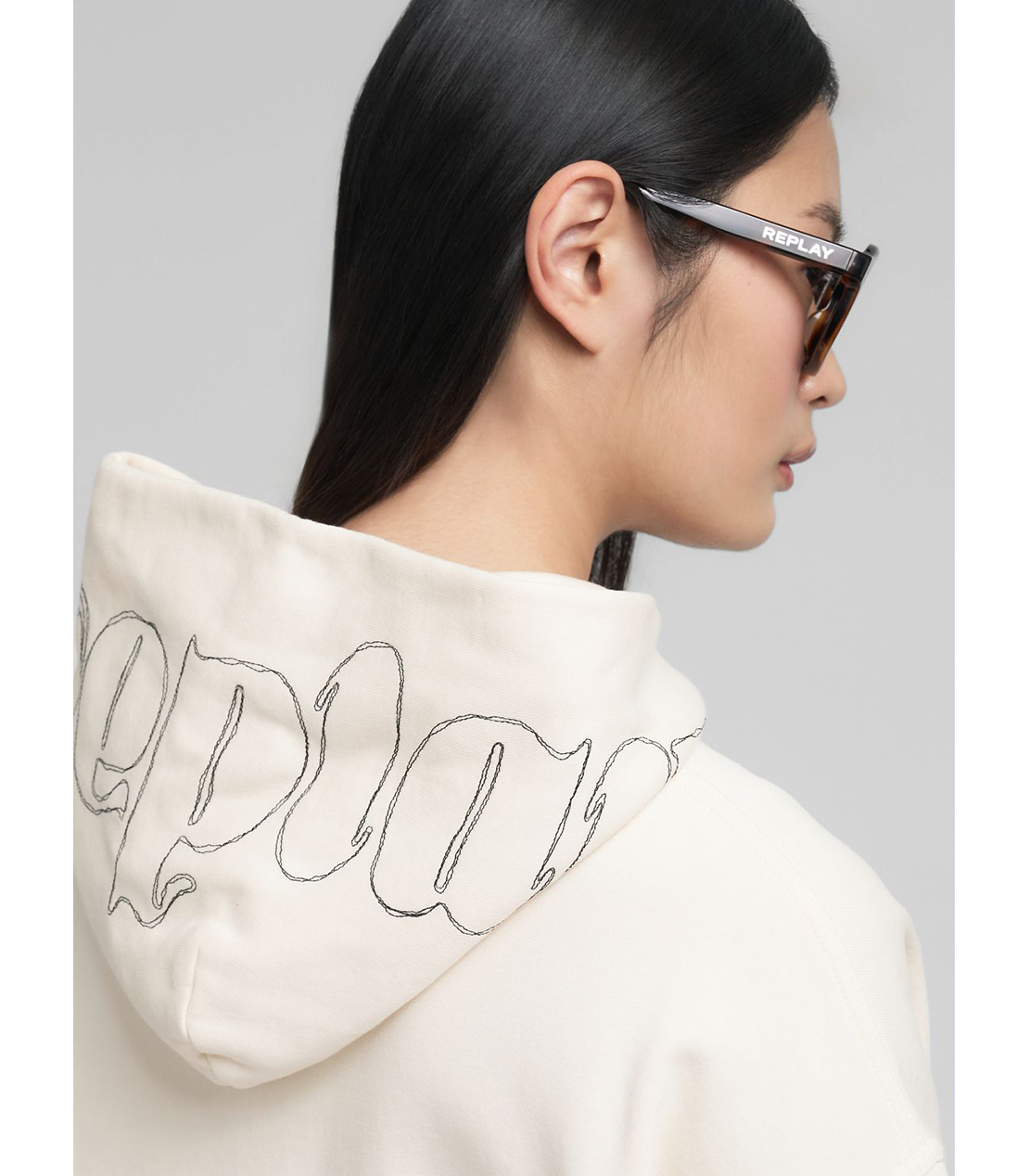 ロングオーバーサイズ刺しゅうフーディー 詳細画像 オフホワイト 7